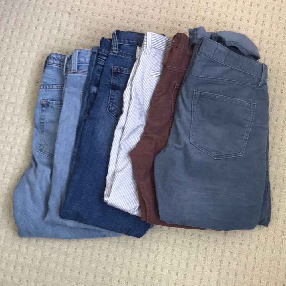 5 pairs of gap jeans/pants (5 boyfriend) SIZE 27